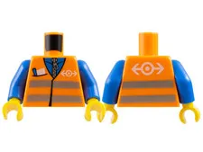 LEGO Minifigure Torso with Safety Vest and Train Logo inv.617