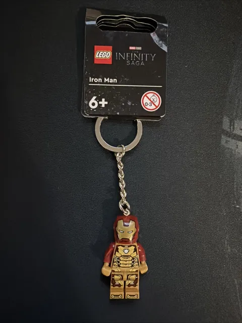 New LEGO Marvel IRON MAN Infinity Saga Minifigure Keychain w/ring 854240/6432290