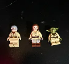 LEGO Star Wars Minifigure Lot 3 Luke Skywalker Obi-Wan Kenobi Yoda