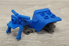 Lego Blue 30187 Tricycle Body Top 30188 Old Dark Gray Chassis 30189 Blue Front
