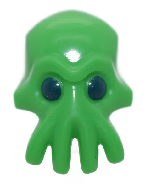 LEGO Bright Green Minifigure Alien Head 4 Mouth Tentacles space creature 6265506