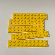 Lego 3832 Yellow Replacement Add-on Pieces Parts Lot of 5