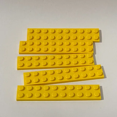 Lego 3832 Yellow Replacement Add-on Pieces Parts Lot of 5