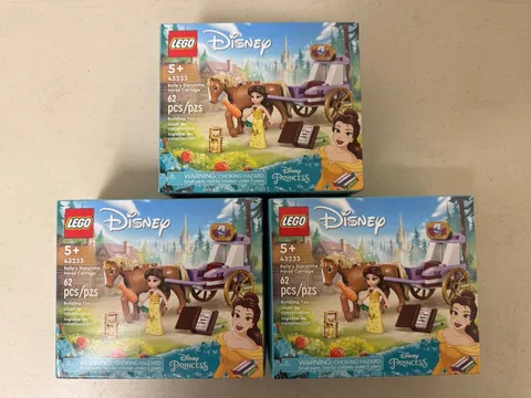 (x3!) LEGO Disney Princess: Belle's Storytime Horse Carriage (43233) THREE SETS