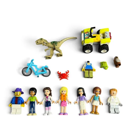 LEGO Minifigure Lot Jurassic World Raptor Vehicle Animals 10+ Piece Set
