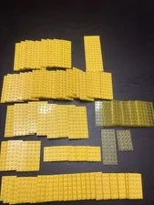 LEGO Yellow Plate Lot 83 Pieces 6x16 4x12 4x10 Translucent Used
