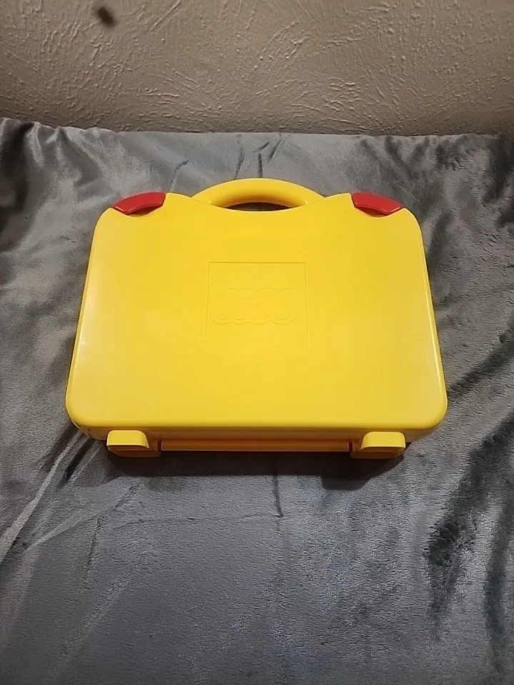 LEGO Carrying Case Hard Plastic with Dividers Yellow Orange Red