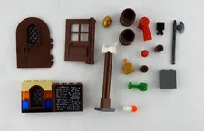 Lego Harry Potter Accessory Mixed Lot Door Cat Sign Barrel