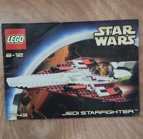 LEGO Star Wars Jedi Starfighter 7143 Illustrated Instruction Manual Booklet 2002