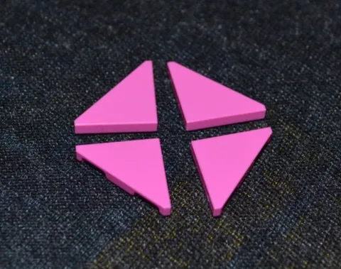 (4) 2x2 Dark Pink Smooth Triangle Finishing Tile w 45 degree ~ New Lego Parts ~