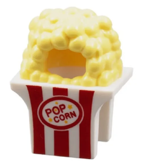 Lego 71034 Popcorn Minifig MASK Yellow Hair Costume Box Red Stripes Part D102