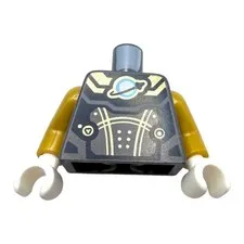 LEGO Space Torso Space Planet Logo Minifigure Torso Black Gold
