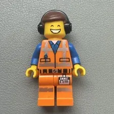 LEGO Movie 2 Awesome Remix Emmet Construction Minifigure Headphones (tlm148) F6