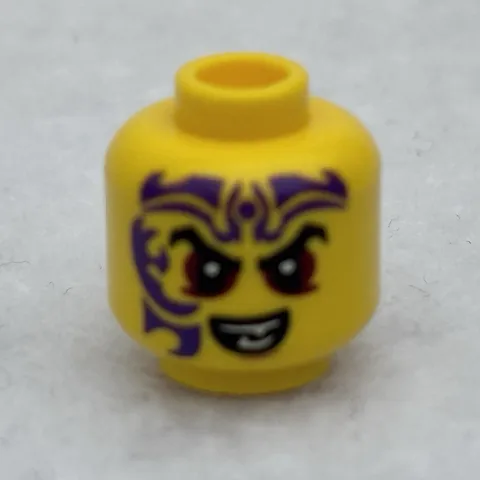 LEGO 3626cpb1294 Yellow Minifigure, Head Black Eyebrows, Dark Red Eyes