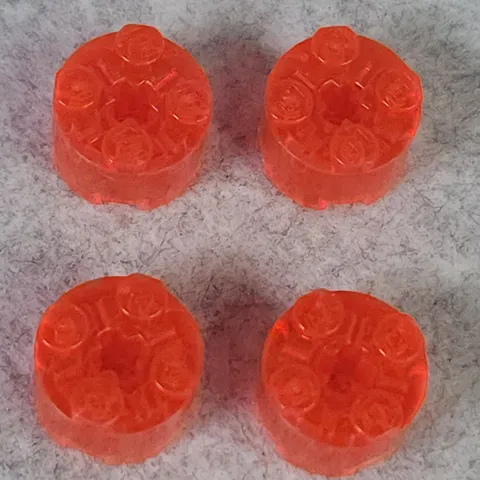 LEGO 3941 Brick Round 2 x 2 with Axle Hole Trans-Neon Orange x6 Genuine