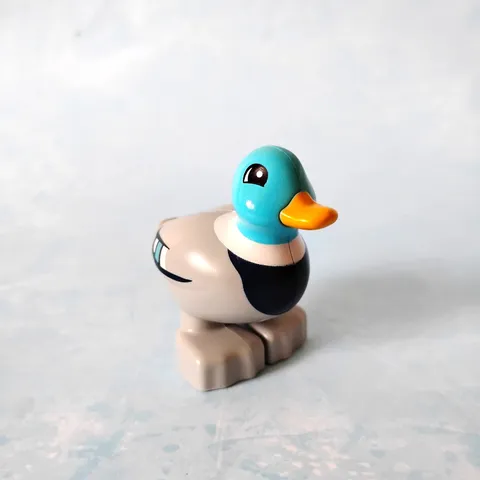 Lego Duplo Mallard Duck Blue/Grey Bird Farm Zoo Animal C5