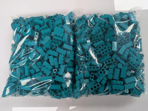 Lego 1,000 New Dark Turquoise Bricks 1 x 3 Stud Building Blocks # 3622