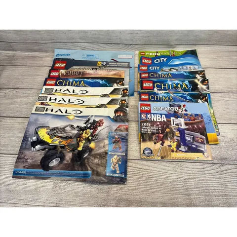 Lot Of 15 LEGO Instruction Manuals: HALO Chima City NBA