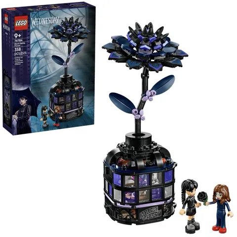 LEGO Wednesday Black Dahlia Flower Set With Mini Figures 76784 Factory Sealed