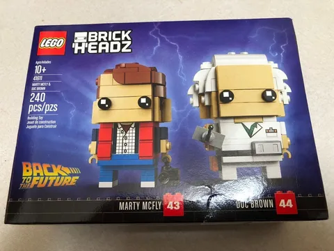 🏷️ LEGO BrickHeadz: Marty McFly & Doc Brown (41611) – Brand New & Sealed. NIB