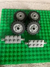 LEGO® Four (4)  Wheels Four (4) Tires and Two (2) Axles