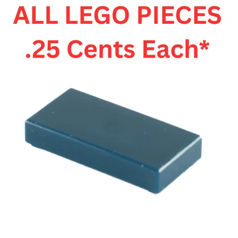 LEGO Tile 1x2 with Groove Dark Blue 3069 - Genuine LEGO Parts Pieces Bulk