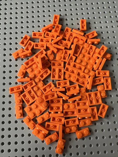 LEGO 3023 Orange Plate 1x2 - 120 Pieces