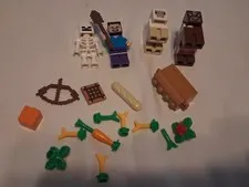 PN Lego Lot Minecraft Parts Steve Skeleton Cow Sheep Parts
