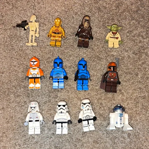 LEGO Star Wars Minifigure Lot (12) Troopers, R2-D2, C-3PO, etc