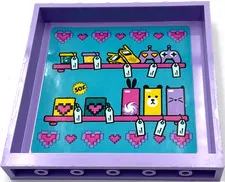 Lego New Lavender Panel 1 x 6 x 5 with Shelves Cell Phones Game Controllers Part