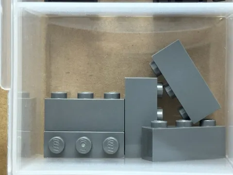 LEGO Parts - Dark Bluish Gray Brick 1 x 3 - No 3622 - QTY 5
