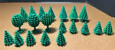 Lego Pine Tree Round Triangle Large small Bulk Vintage Lot Of 20