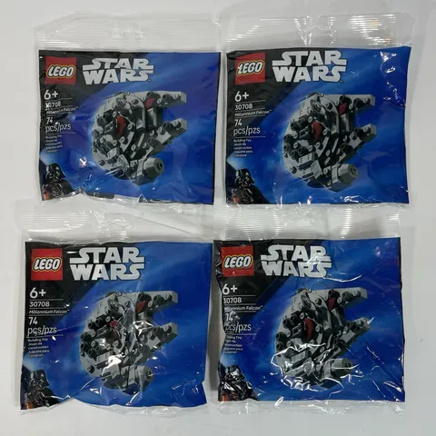 4 Lego Star Wars: Millennium Falcon Mini-Build Sets (30708) Lot 74 Piece New NIP