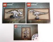 Lego IDEAS: DINOSAUR FOSSILS Lot of 3 Instruction Manuals for Set 21320