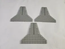 LEGO Part 6219 Wedge, Plate 16 x 14 Shuttle Grey 3 Pieces Sets 6180 6199 6479