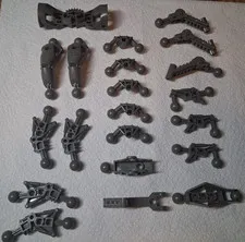 BC Lego Lot 21 Old Dark Gray Bionicle Parts Legs Connectors