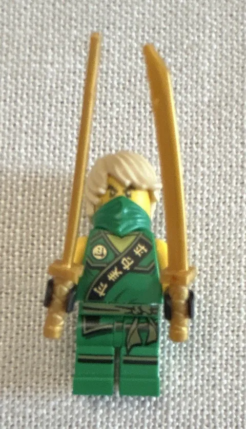 LEGO NINJAGO Lloyd Minifigure w/2 Gold Swords