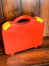 LEGO Red & Yellow Plastic 11 X 10 STORAGE CARRYING CASE w/ Dividers