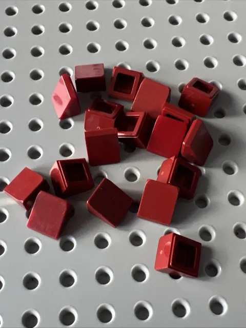 LEGO 54200 Dark Red Slope 30 1 x 1 x 2/3 Cheese Wedge 18 Pieces