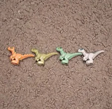 LEGO Dinosaur Animal Figures, Multicolor Plastic, Bulk Lot of 4 Pieces