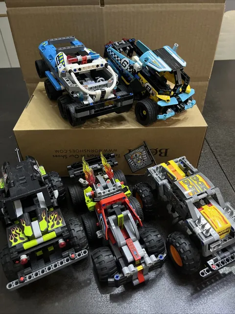 Lego Technic Lot Of 5 Pull Back Cars