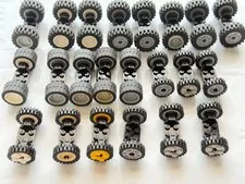 Lego 1/2+ Lb Pound 8.9 oz Matched Wheels/Tires/Axles Cars Trucks Medium Size V2