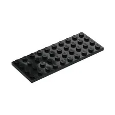 LEGO 8x Black Plate 4 x 10 inv.626