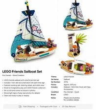 LEGO Friends Sailboat 41716 Complete Set Approx. 304 pcs Without Box