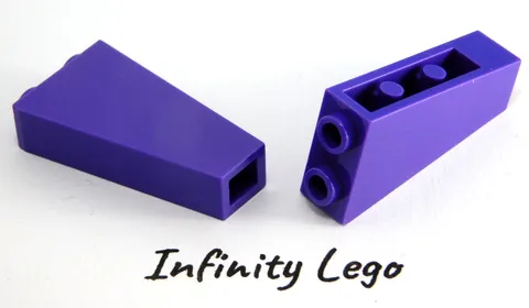 5 LEGO Dark Purple Slope 75 Degree 1x2x3 Inverted with Hollow Stud 2449