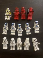 Lego Star Wars Mixed Clone Trooper Minifigure Lot Of 14 Nice Shape Authentic