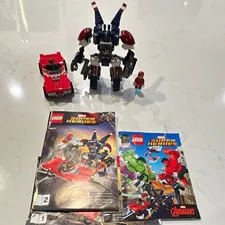 Lego Marvel Ironman Detroit steel strikes 76077  complete set w/ Instructions