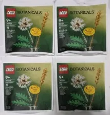 LEGO Botanicals Field Flowers 30701 Lot of 4 Sealed 77pc Sets 308 Pieces Total