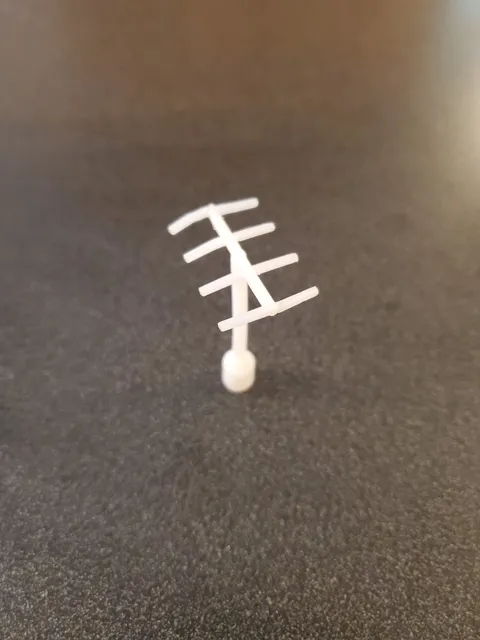 Vintage Lego White Translucent Antenna with Side Spokes Part #3144