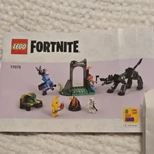 LEGO Fortnite Sparkplug Outfit Code 77075 Unclaimed QR Code Instruction Booklet.